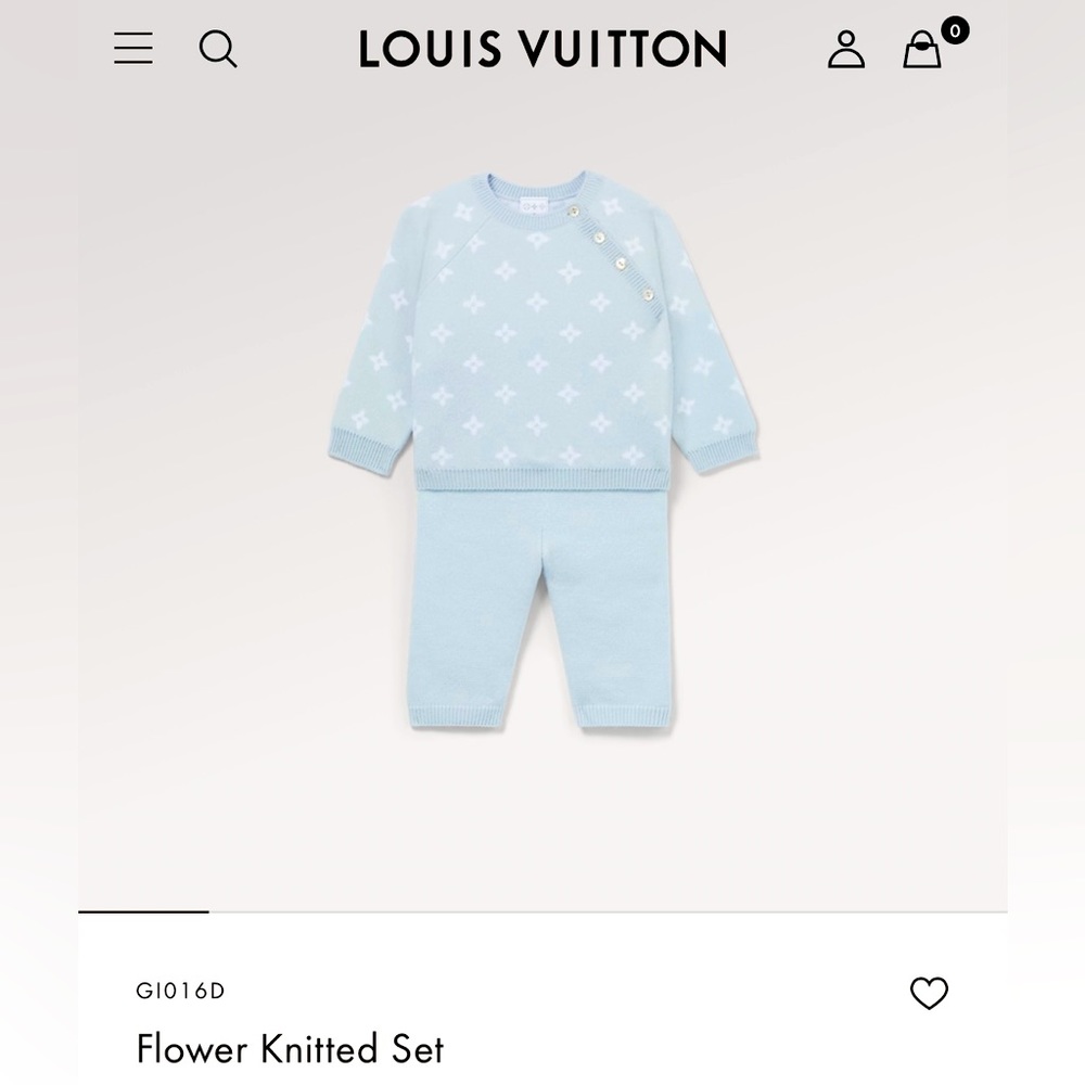 Louis Vuitton baby knitted set